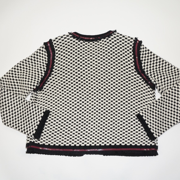 Tory Burch Sequin Embellished Petra Sweater Jacket - Picture 5 of 7